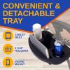 imageSereneLife 2Pack Rattan Zero Gravity Chairs  Adjustable Recliners with Side Table Cup Holders ampamp Pillow Foldable Outdoor Lounge Set for Patio Lawn or Deck  265 lbs Capacity BrownBeige
