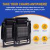 imageSereneLife 2Pack Rattan Zero Gravity Chairs  Adjustable Recliners with Side Table Cup Holders ampamp Pillow Foldable Outdoor Lounge Set for Patio Lawn or Deck  265 lbs Capacity BrownJet Black
