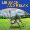 imageSereneLife 2Pack Rattan Zero Gravity Chairs  Adjustable Recliners with Side Table Cup Holders ampamp Pillow Foldable Outdoor Lounge Set for Patio Lawn or Deck  265 lbs Capacity BrownBeige