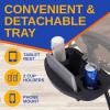 imageSereneLife 2Pack Rattan Zero Gravity Chairs  Adjustable Recliners with Side Table Cup Holders ampamp Pillow Foldable Outdoor Lounge Set for Patio Lawn or Deck  265 lbs Capacity BrownDark Brown