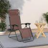 imageSereneLife 2Pack Rattan Zero Gravity Chairs  Adjustable Recliners with Side Table Cup Holders ampamp Pillow Foldable Outdoor Lounge Set for Patio Lawn or Deck  265 lbs Capacity BrownDark Brown