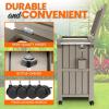 imageSereneLife 80 Quart Rolling Cooler Ice Chest Portable Patio Party Bar Drink Cooler Cart on Wheels Beverage Cart for Pool Includes Ice Bucket Bottle Opener and Shelf