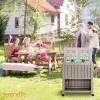 imageSereneLife 80 Quart Rolling Cooler Ice Chest Portable Patio Party Bar Drink Cooler Cart on Wheels Beverage Cart for Pool Includes Ice Bucket Bottle Opener and Shelf