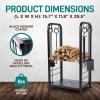 imageSereneLife Firewood Storage Rack  Heavy Duty Wood Stackers Organizer 220 lbs weight Log Capacity Stack up your Logs and Keeps it Dry Suitable for any Seasons Perfect for Indoor and Outdoors