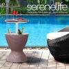 imageSereneLife Outdoor Cool Bar Table 75 Gallon Beer and Wine Cooler Patio Furniture ampamp Hot Tub Side Table Beverage Cooler AllWeather Resistant Ice Cool Bar Rattan Style Patio Cocktail Bar BlackGrey