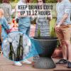 imageSereneLife Outdoor Cool Bar Table 75 Gallon Beer and Wine Cooler Patio Furniture ampamp Hot Tub Side Table Beverage Cooler AllWeather Resistant Ice Cool Bar Rattan Style Patio Cocktail Bar BlackBlack