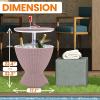 imageSereneLife Outdoor Cool Bar Table 75 Gallon Beer and Wine Cooler Patio Furniture ampamp Hot Tub Side Table Beverage Cooler AllWeather Resistant Ice Cool Bar Rattan Style Patio Cocktail Bar BlackGrey