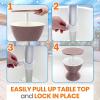 imageSereneLife Outdoor Cool Bar Table 75 Gallon Beer and Wine Cooler Patio Furniture ampamp Hot Tub Side Table Beverage Cooler AllWeather Resistant Ice Cool Bar Rattan Style Patio Cocktail Bar BlackGrey