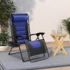 imageSereneLife Padded Zero Gravity Lounge Chair  Reclining Patio Chairs  Outdoor Lounge Chairs with Detachable Cup Holder Tray  Folding Recliner Chair with Removable Pillows  1 Gray and BlackBlackBlue