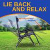imageSereneLife Padded Zero Gravity Lounge Chair  Reclining Patio Chairs  Outdoor Lounge Chairs with Detachable Cup Holder Tray  Folding Recliner Chair with Removable Pillows  1 Gray and BlackBlackBlue