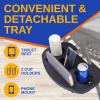 imageSereneLife Padded Zero Gravity Lounge Chair  Reclining Patio Chairs  Outdoor Lounge Chairs with Detachable Cup Holder Tray  Folding Recliner Chair with Removable Pillows  1 Gray and BlackBlackGray