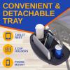imageSereneLife Padded Zero Gravity Lounge Chair  Reclining Patio Chairs  Outdoor Lounge Chairs with Detachable Cup Holder Tray  Folding Recliner Chair with Removable Pillows  1 Gray and BlackBlackBlue