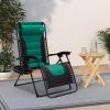 imageSereneLife Padded Zero Gravity Lounge Chair  Reclining Patio Chairs  Outdoor Lounge Chairs with Detachable Cup Holder Tray  Folding Recliner Chair with Removable Pillows  1 Gray and BlackBlackForest Green