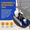 imageSereneLife Zero Gravity Chairs Set of 2 Adjustable Outdoor Lounge Chairs with Canopy Shade Side Tray Cup Holders Removable Pillows Folding Portable Camping Chairs for Patio Backyard BeachCreamBlack