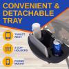 imageSereneLife Zero Gravity Chairs Set of 2 Adjustable Outdoor Lounge Chairs with Canopy Shade Side Tray Cup Holders Removable Pillows Folding Portable Camping Chairs for Patio Backyard BeachCreamBrown