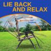 imageSereneLife Zero Gravity Chairs Set of 2 Adjustable Outdoor Lounge Chairs with Canopy Shade Side Tray Cup Holders Removable Pillows Folding Portable Camping Chairs for Patio Backyard BeachCreamCream