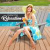 imageSereneLifeHome Wooden Adirondack Chair Outdoor Patio Lounge Chairs for Fire Pit Yard Garden Beach and Backyard Weather Resistant 300 Lb Weight CapacityGrey