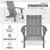 imageSereneLifeHome Wooden Adirondack Chair Outdoor Patio Lounge Chairs for Fire Pit Yard Garden Beach and Backyard Weather Resistant 300 Lb Weight CapacityGrey
