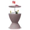 imageSereneLife Outdoor Cool Bar Table 75 Gallon Beer and Wine Cooler Patio Furniture ampamp Hot Tub Side Table Beverage Cooler AllWeather Resistant Ice Cool Bar Rattan Style Patio Cocktail Bar BlackGrey