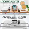 imageSereneLife Bamboo Bath Caddy with Fold and Lock Design  30 to 43 Expandable Bathtub Tray Easy Storage Folding Hinges