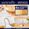 imageSereneLife Bamboo Hanging Shower Caddy with 3 Tiers AntiSlip Design Bathroom Storage Organizer for Shampoo Soaps and Essentials  SpaceSaving and Easy to Clean