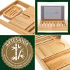 imageSereneLife Luxury Bamboo Bathtub Caddy Tray  Adjustable Natural Wood Bath Tub Organizer with Wine Holder Cup Placement Soap Dish Book Space ampamp Phone Slot for Spa Bathroom ampamp Shower SLBCAD207 Legacy  Soft Back  Gift Set