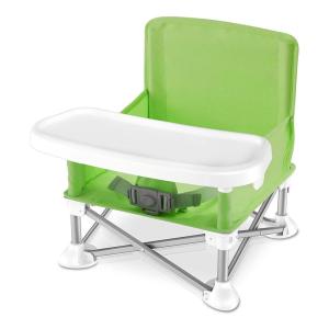 imageSerene Life Baby Seat Booster Space Saver Toddler Booster Seat  Portable Pop and Open Sit Folding Booster Feeding Chair  Safety BeltFood TrayTravel Bag  SereneLife SLBS66GGreen