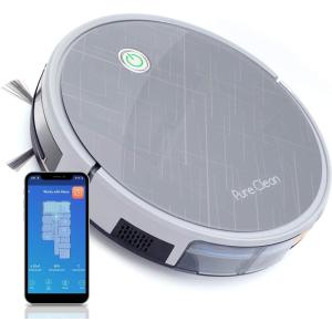 imageSmart Gyroscope Robot Vacuum Cleaner  Multiroom Navigation Mobile App Control and Alexa Compatible  Auto Charge Dock 3 Step Air Filter  Cleans Hardwood and Carpet Floor  Pure Clean PUCRC660Robot Vacuum
