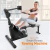 imageSereneLife 2in1 Rowing Machine ampamp Bike  8 Magnetic Resistance Levels 264lbs Capacity  Foldable ampamp Portable Cardio Fitness Trainer with LCD Monitor  Promotes Weight Loss Strength Stamina Building