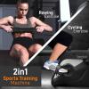 imageSereneLife 2in1 Rowing Machine ampamp Bike  8 Magnetic Resistance Levels 264lbs Capacity  Foldable ampamp Portable Cardio Fitness Trainer with LCD Monitor  Promotes Weight Loss Strength Stamina Building