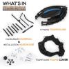 imageSereneLife 40quot48quot Foldable Mini Trampoline for Adults  Compact Fitness Rebounder with Reinforced Bungees ampamp Adjustable Safety Handle  Stable ampamp Quiet IndoorOutdoor Exercise Equipment 264 lbs Load40 IN  Round
