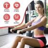 imageSereneLife Air ampamp Magnetic Rowing Machine  Measures Time Distance Stride Calories  For Gym or Home Cardio Workout