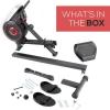 imageSereneLife Air ampamp Magnetic Rowing Machine  Measures Time Distance Stride Calories  For Gym or Home Cardio Workout