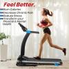 imageSereneLife Electric Folding Treadmill  Foldable Home Fitness Equipment for Walking ampamp Running 15 HP Indoor Home Cardio Machine with Downloadable App Safety Key 3 Incline Levels 16 Training Modes