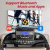 imageSereneLife Foldable Digital Home Gym Treadmill  Smart Auto Incline Exercise Machine with Downloadable App  Large Running Treadmill with MP3 Player ampamp Stereo Speakers  25HP 10MPH Speed  SLFTRD35