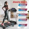 imageSereneLife Foldable Digital Home Gym Treadmill  Smart Auto Incline Exercise Machine with Downloadable App  Large Running Treadmill with MP3 Player ampamp Stereo Speakers  25HP 10MPH Speed  SLFTRD35