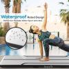 imageSereneLife Gymnastics Inflatable Air Tumbling Floor Mat Floating Water Mat 10FT 4in Thickness for OutdoorHome Indoor Use Tumbling Training Cheerleading Yoga Water with Electric Air PumpBlack