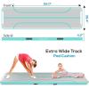 imageSereneLife Gymnastics Inflatable Air Tumbling Floor Mat Floating Water Mat 10FT 4in Thickness for OutdoorHome Indoor Use Tumbling Training Cheerleading Yoga Water with Electric Air PumpAquamarine