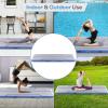 imageSereneLife Gymnastics Inflatable Air Tumbling Floor Mat Floating Water Mat 10FT 4in Thickness for OutdoorHome Indoor Use Tumbling Training Cheerleading Yoga Water with Electric Air PumpBlue