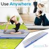imageSereneLife Gymnastics Inflatable Air Tumbling Floor Mat Floating Water Mat 10FT 4in Thickness for OutdoorHome Indoor Use Tumbling Training Cheerleading Yoga Water with Electric Air PumpBlue