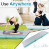 imageSereneLife Gymnastics Inflatable Air Tumbling Floor Mat Floating Water Mat 10FT 4in Thickness for OutdoorHome Indoor Use Tumbling Training Cheerleading Yoga Water with Electric Air PumpAquamarine