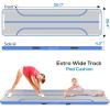 imageSereneLife Gymnastics Inflatable Air Tumbling Floor Mat Floating Water Mat 10FT 4in Thickness for OutdoorHome Indoor Use Tumbling Training Cheerleading Yoga Water with Electric Air PumpBlue