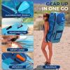 imageSereneLife Inflatable Stand Up Paddle Board with Premium SUP Accessories  Wide Stable Design with NonSlip EVA Deck Pad for Adults and Youth of All Skill Levels 350 lbs CapacityOcean Blue
