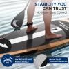 imageSereneLife Inflatable Stand Up Paddle Board with Premium SUP Accessories  Wide Stable Design with NonSlip EVA Deck Pad for Adults and Youth of All Skill Levels 350 lbs CapacityWood