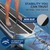 imageSereneLife Inflatable Stand Up Paddle Board with Premium SUP Accessories  Wide Stable Design with NonSlip EVA Deck Pad for Adults and Youth of All Skill Levels 350 lbs CapacityMisty Blue