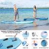 imageSereneLife Inflatable Stand Up Paddle Board with Premium SUP Accessories  Wide Stable Design with NonSlip EVA Deck Pad for Adults and Youth of All Skill Levels 350 lbs CapacityOcean Blue