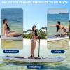 imageSereneLife Inflatable Stand Up Paddle Board with Premium SUP Accessories  Wide Stable Design with NonSlip EVA Deck Pad for Adults and Youth of All Skill Levels 350 lbs CapacityBlue