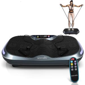 imageSereneLife Standing 3D Vibration Board Exercise Machine  Whole Body Workout Vibration Fitness Platform Passive Exercise  2 Motor 3D Motion Technology Resistance Band  Weight Loss ampamp Toning SLVBX3