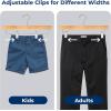 imageSereneLife 30 Pack Wooden Pants Hangers with Clips  White 14quotx05quotx67quot Heavy Duty Wood Skirt Hangers with 360 Swivel Hook ampamp Adjustable NonSlip Clips for Jeans Slacks ShortsNatural Wood
