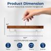 imageSereneLife 30 Pack Wooden Pants Hangers with Clips  White 14quotx05quotx67quot Heavy Duty Wood Skirt Hangers with 360 Swivel Hook ampamp Adjustable NonSlip Clips for Jeans Slacks ShortsBrown